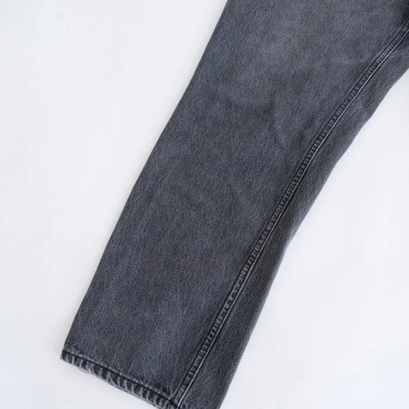 Vintage Stash Black Slight Fade High Waisted Straight Leg Denim Jeans Size 38X30 - Picture 6 of 12